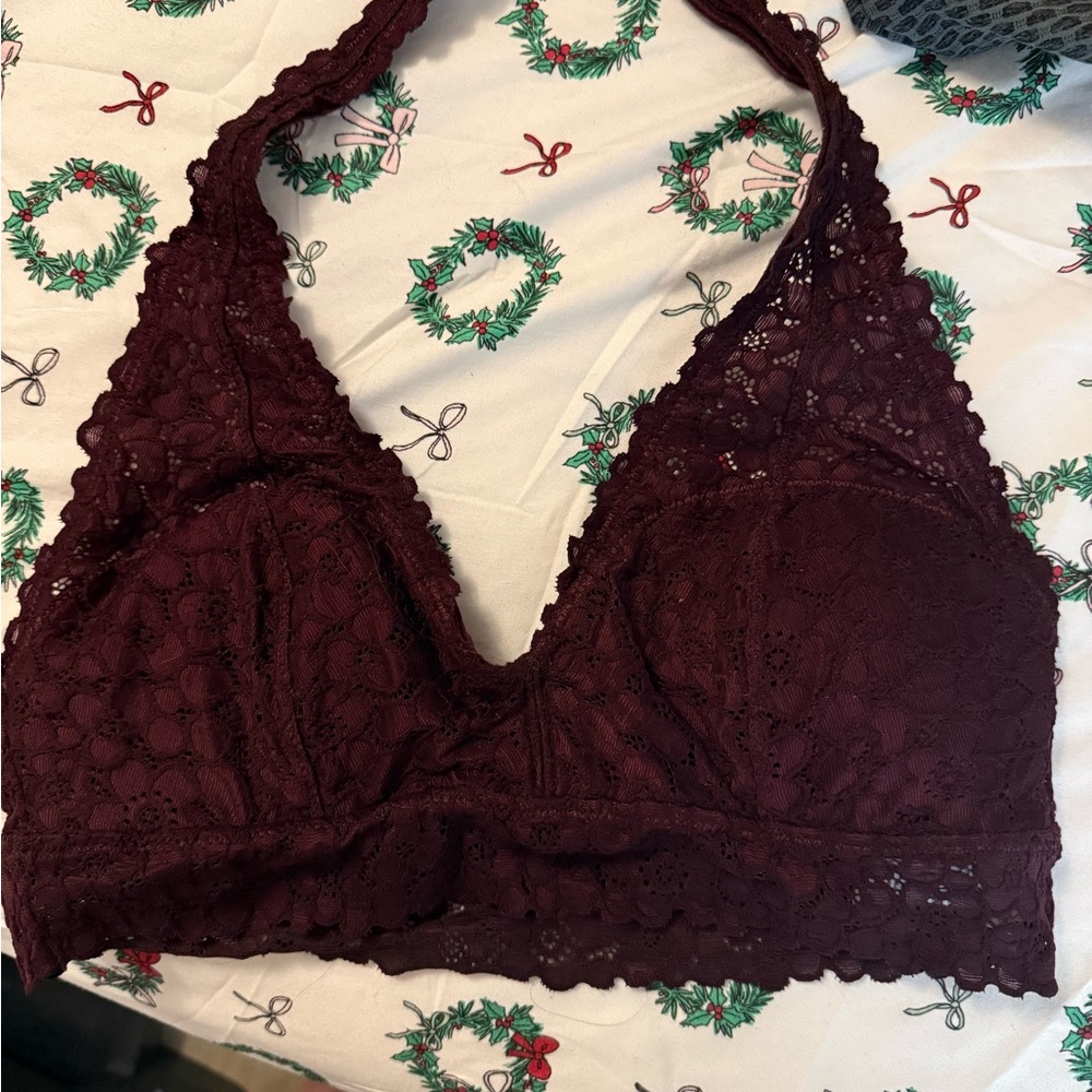 Aerie Lace Bralette - Deep plum